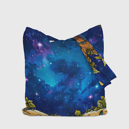 Сумка-шоппер Обезьянка в звездную ночь / 3D-принт – фото 2