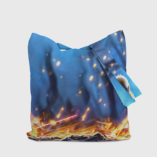 Сумка-шоппер Росомаха в искрах / 3D-принт – фото 2