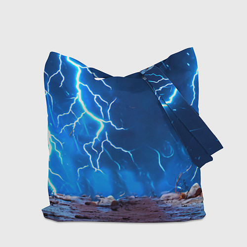 Сумка-шоппер Носорог в разрядах молнии / 3D-принт – фото 2
