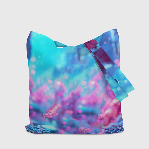 Сумка-шоппер Песец в неоновом свете / 3D-принт – фото 2