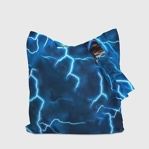 Сумка-шоппер Ленивец в разрядах молний / 3D-принт – фото 2