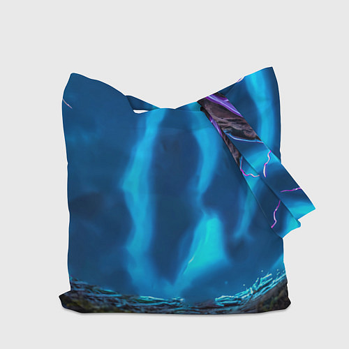 Сумка-шоппер Опоссум в синей туманности / 3D-принт – фото 2