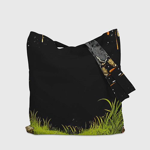 Сумка-шоппер Овечка на черном / 3D-принт – фото 2