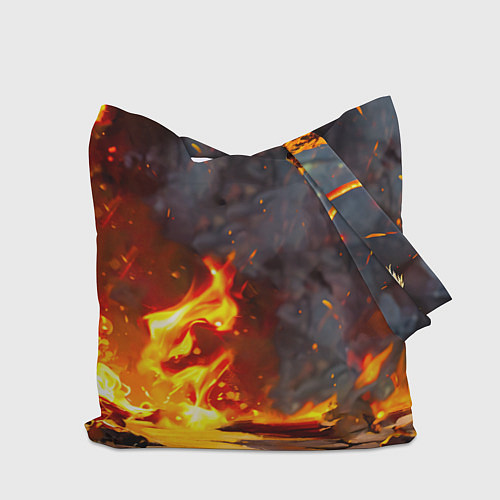 Сумка-шоппер Опоссум в огне / 3D-принт – фото 2