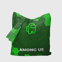 Сумка-шопер Among Us - green gradient по-центру, цвет: 3D-принт