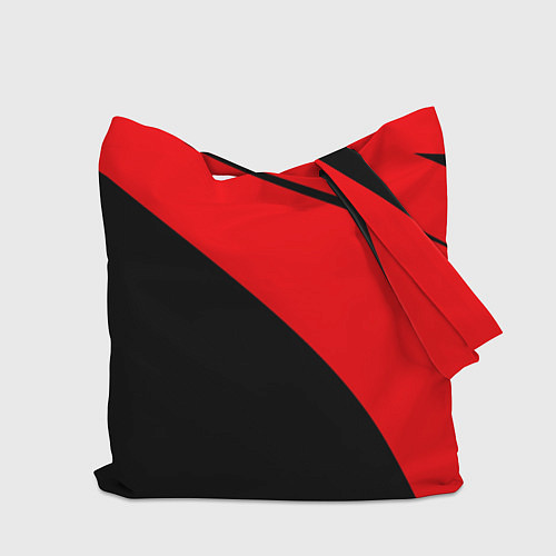 Сумка-шоппер Tennis красно-чёрный / 3D-принт – фото 2