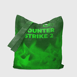 Сумка-шоппер Counter Strike 2 - green gradient посередине