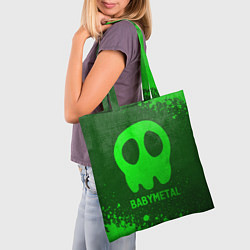 Сумка-шопер Babymetal - green gradient, цвет: 3D-принт — фото 2