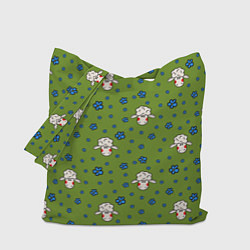 Сумка-шоппер Овечки и цветочки