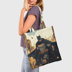 Сумка-шопер Бэтмен и разрушенный город, цвет: 3D-принт — фото 2