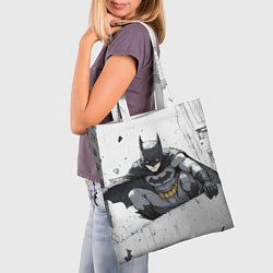 Сумка-шопер Бэтмен наблюдает сверху, цвет: 3D-принт — фото 2