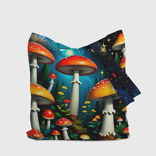 Сумка-шоппер Ночные грибы / 3D-принт – фото 2