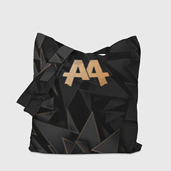 Сумка-шопер Asking Alexandria golden poly, цвет: 3D-принт