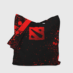 Сумка-шопер Красные брызги - Dota 2, цвет: 3D-принт