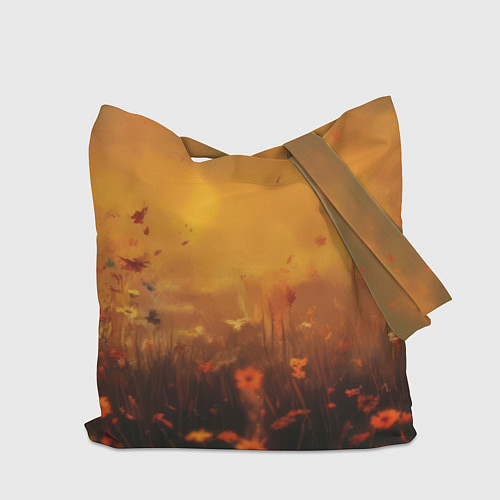 Сумка-шоппер Джокер в поле цветов / 3D-принт – фото 2