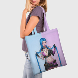 Сумка-шопер League of Legends - Jinx, цвет: 3D-принт — фото 2