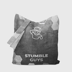 Сумка-шопер Stumble Guys - grey gradient по-центру, цвет: 3D-принт