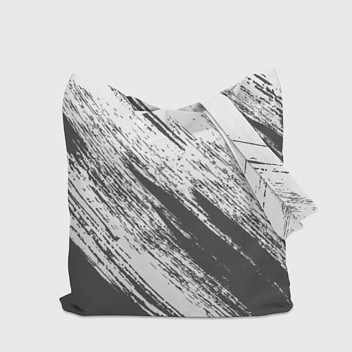 Сумка-шоппер The color is gray and white / 3D-принт – фото 2