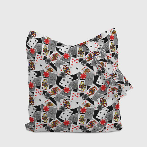 Сумка-шоппер Карты и фишки / 3D-принт – фото 2