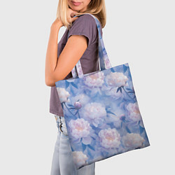 Сумка-шопер Цветы в туманности, цвет: 3D-принт — фото 2