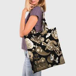 Сумка-шопер Растения против зомби в бежевом цвете, цвет: 3D-принт — фото 2