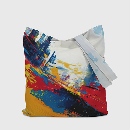 Сумка-шоппер Человек - паук и пролитая краска / 3D-принт – фото 2