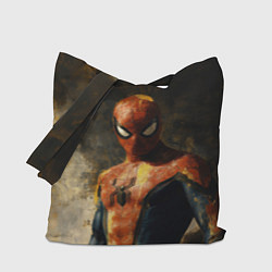 Сумка-шопер Человек-паук портрет, цвет: 3D-принт