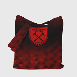 Сумка-шопер West Ham red poly, цвет: 3D-принт