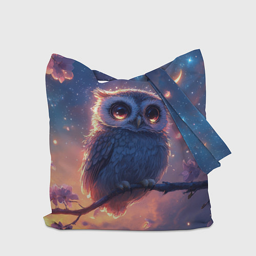 Сумка-шоппер Совушка и полумесяц / 3D-принт – фото 2