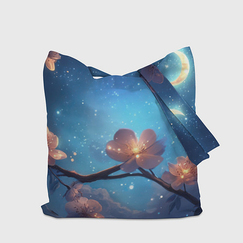 Сумка-шоппер Ночная сова на ветке / 3D-принт – фото 2