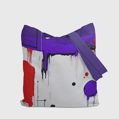 Сумка-шоппер Пурпурный зловещий череп / 3D-принт – фото 2