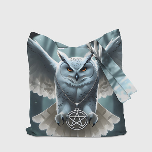 Сумка-шоппер Лес и белая сова / 3D-принт – фото 2