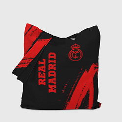 Сумка-шопер Real Madrid - red gradient вертикально, цвет: 3D-принт