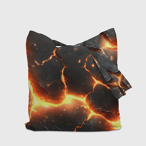 Сумка-шоппер Лава и разлом плит / 3D-принт – фото 2