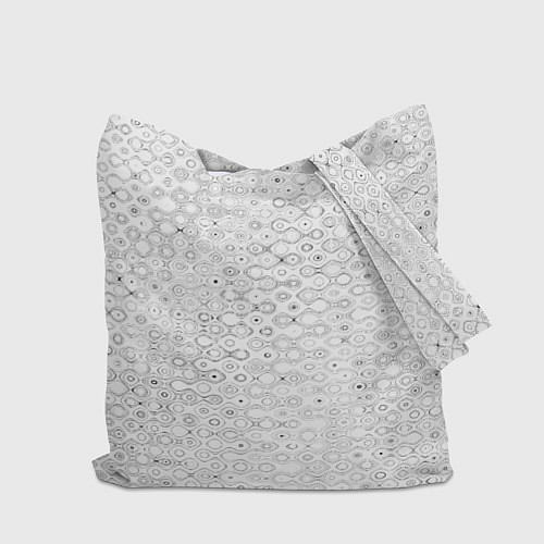 Сумка-шоппер Белый с абстрактным узором / 3D-принт – фото 2