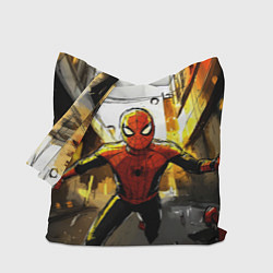 Сумка-шопер Бегущий человек - паук, цвет: 3D-принт