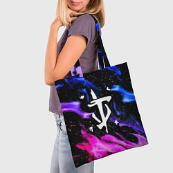 Сумка-шопер Doom flame neon, цвет: 3D-принт — фото 2