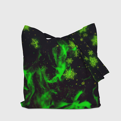 Сумка-шоппер Doom кислотный снег в огне лого / 3D-принт – фото 2