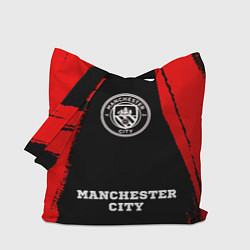 Сумка-шопер Manchester City - red gradient по-центру, цвет: 3D-принт
