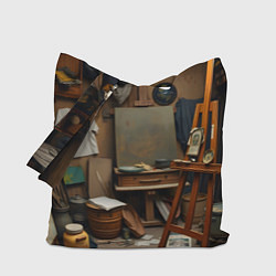 Сумка-шопер Мастерская художника, цвет: 3D-принт