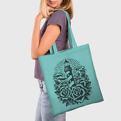 Сумка-шопер Маяк и розы, цвет: 3D-принт — фото 2