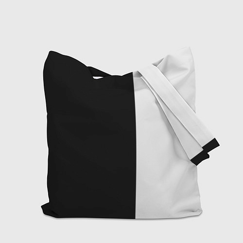 Сумка-шоппер Верь в себя надпись черно белая / 3D-принт – фото 2