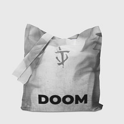 Сумка-шопер Doom - white gradient по-центру, цвет: 3D-принт
