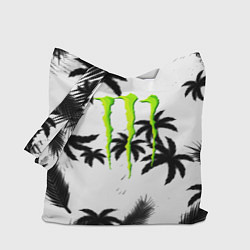 Сумка-шопер Monster energy пальмы, цвет: 3D-принт