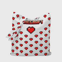 Сумка-шопер Minecraft любовь, цвет: 3D-принт