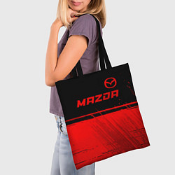 Сумка-шопер Mazda - red gradient посередине, цвет: 3D-принт — фото 2
