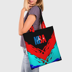 Сумка-шопер NBA краски геометрия, цвет: 3D-принт — фото 2