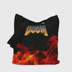 Сумка-шоппер Doom огненная текстура