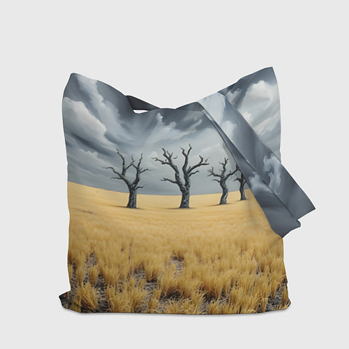 Сумка-шоппер Деревья в поле / 3D-принт – фото 2