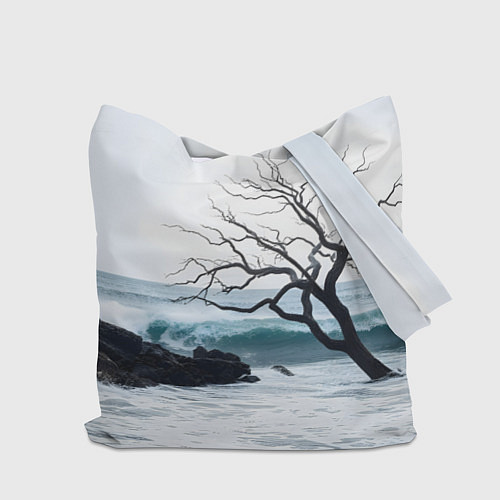 Сумка-шоппер Дерево в море / 3D-принт – фото 2